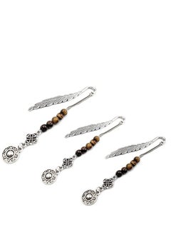 REBUY REBUY Bookmark Tiger's Eye Stone Bookmark Set of 3  - Image 1