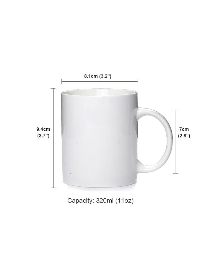 RYN® Printed Ceramic Coffee Mug Gift for Coffee and Tea Lovers 11 Oz alphabet W - Image 4