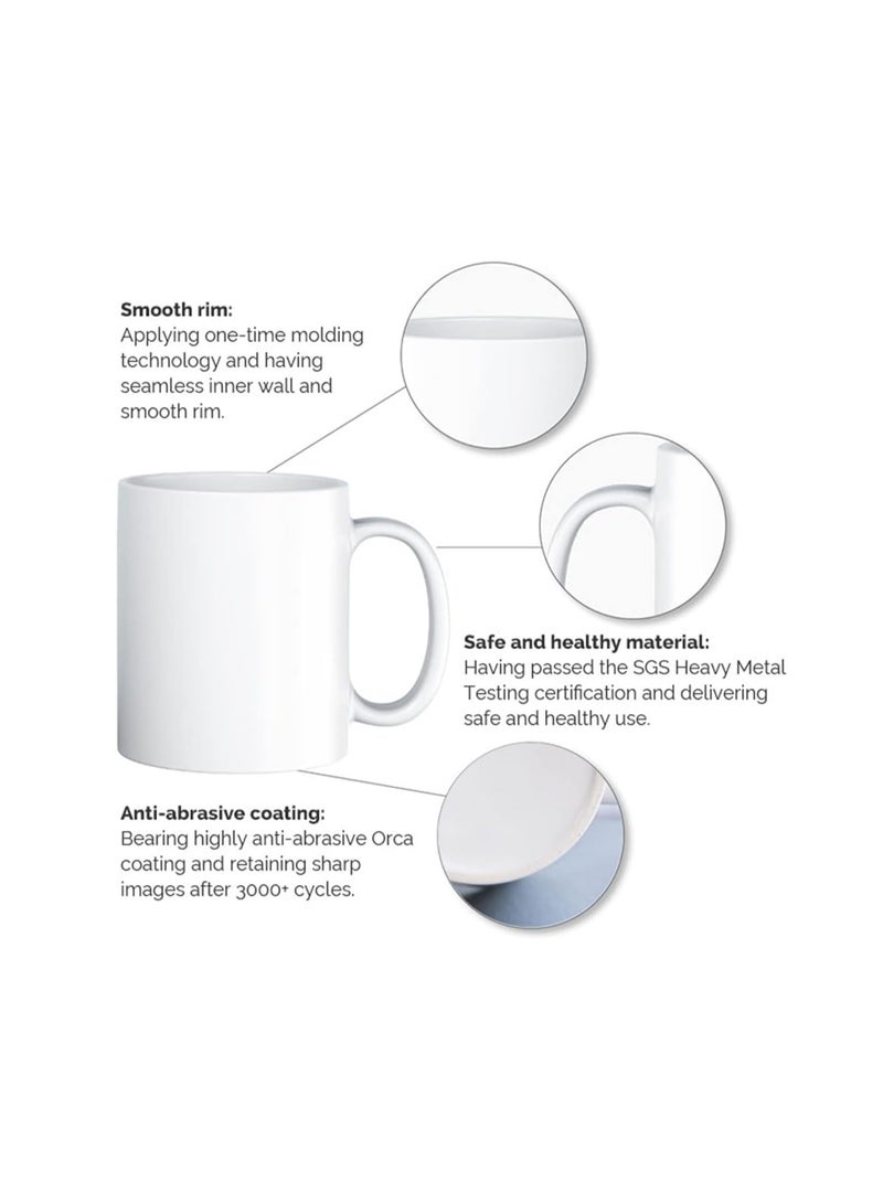 RYN® Printed Ceramic Coffee Mug Gift for Coffee and Tea Lovers 11 Oz alphabet W - Image 5