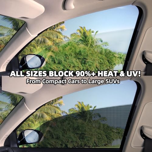 Qiyibei Car Side Window Sunshade Film - Removable Tint for Car Windows | Static Cling & Reusable |Superior UV & Heat Protection | 15" L x 16.5" W | | Installation Kit Included(4 PCS) - Image 3