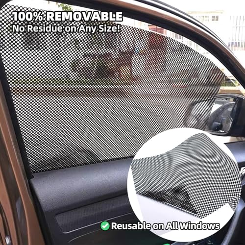 Qiyibei Car Side Window Sunshade Film - Removable Tint for Car Windows | Static Cling & Reusable |Superior UV & Heat Protection | 15" L x 16.5" W | | Installation Kit Included(4 PCS) - Image 4