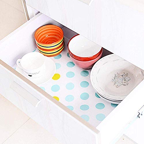 Ladila nti Slip PVC Waterproof Place Mat for Kitchen Cupboard Liners, Refrigerator, Table (Multicolour, 30 x 300 cm) - Image 3
