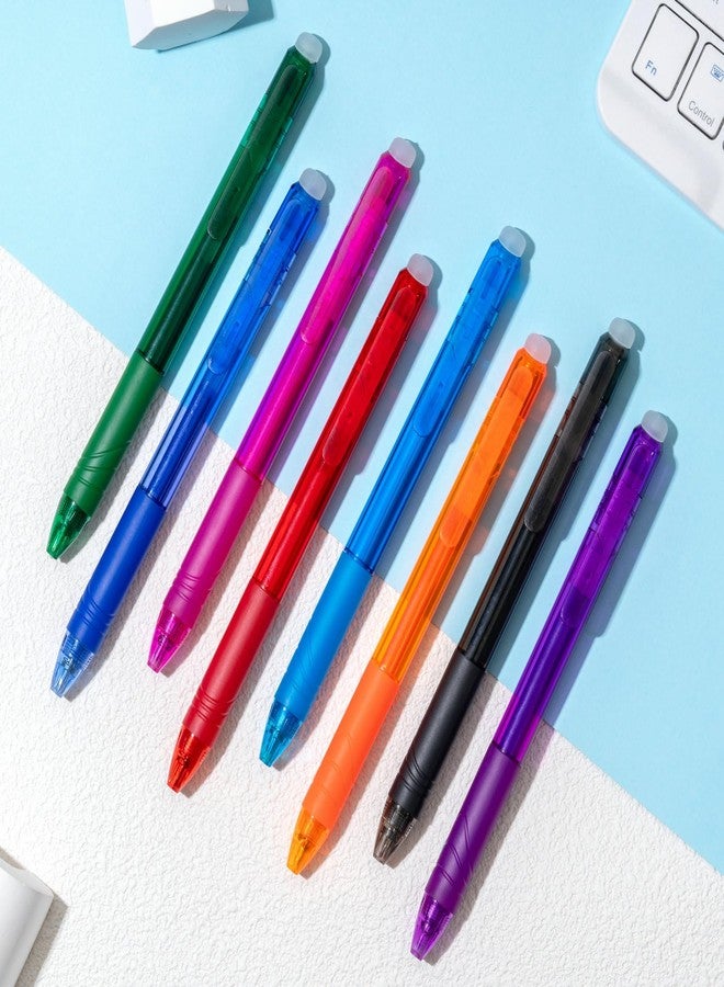 WINK Erasable Retractable Gel Pens - Twist-Write Fine Point Pen Soft Grip 0.5mm 8ct Multi Color Aesthetic Barrel for Journaling Smooth Writing Quick-dry No Bleed（MultiColor） - Image 4