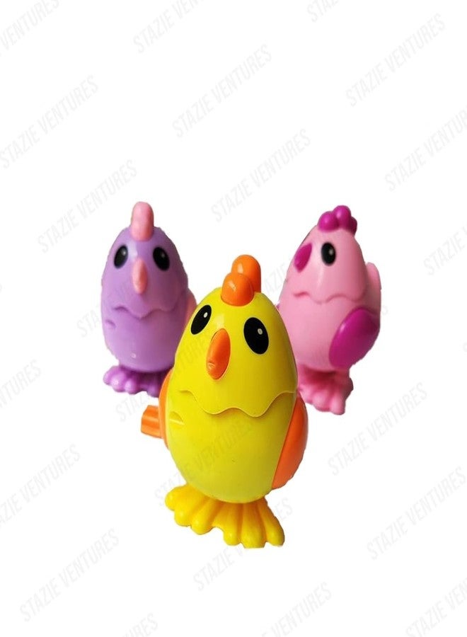 STAZIE| Wind Up Cartoon Style Jumping Chickens Educational Clockwork Chick Toys for Child Girl Boy (Random Color) - Image 2