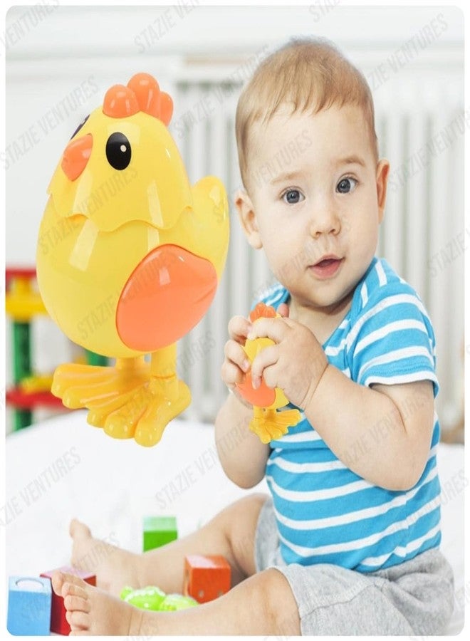 STAZIE| Wind Up Cartoon Style Jumping Chickens Educational Clockwork Chick Toys for Child Girl Boy (Random Color) - Image 3