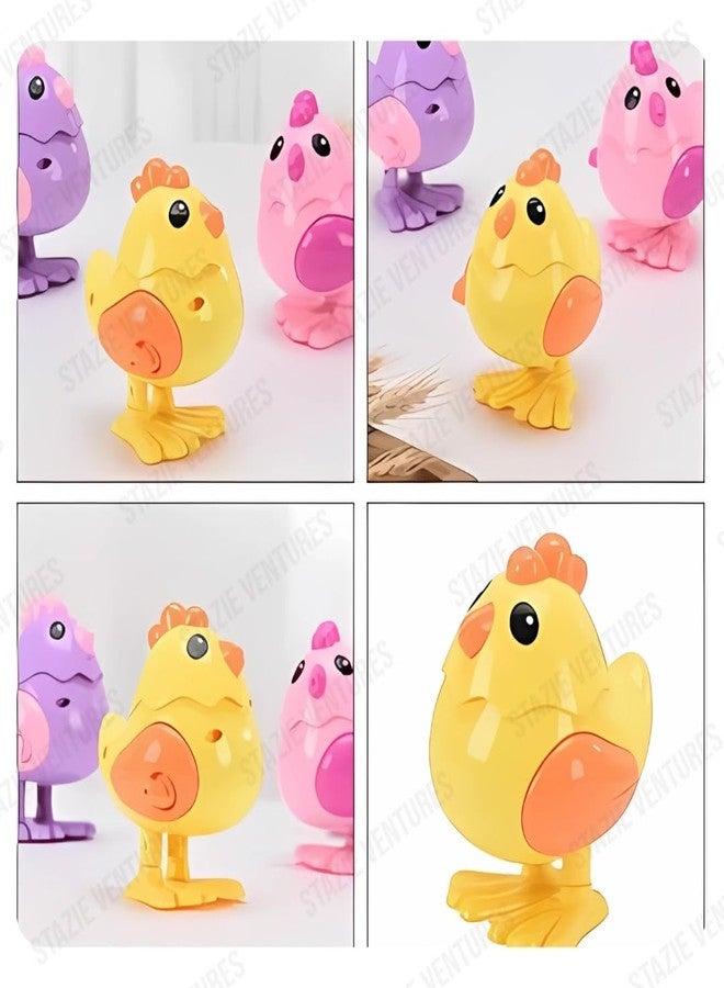STAZIE| Wind Up Cartoon Style Jumping Chickens Educational Clockwork Chick Toys for Child Girl Boy (Random Color) - Image 4