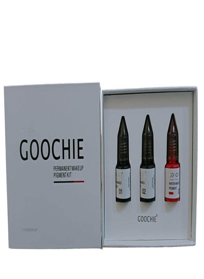 Goochie Permanent Makeup Pigment Kit Set-3 (Eyebrow/Eyes/Lip) - Image 3