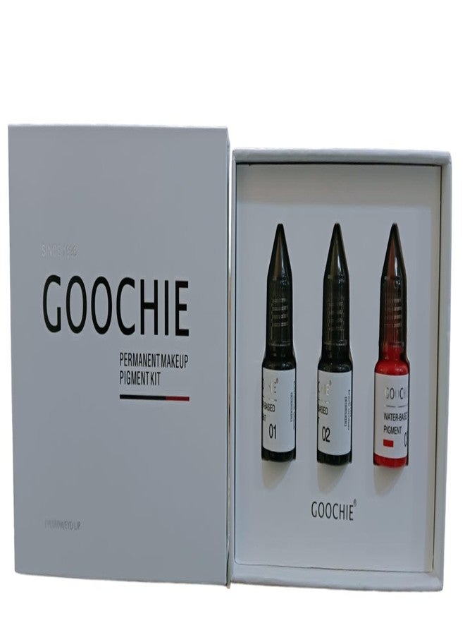 Goochie Permanent Makeup Pigment Kit Set-3 (Eyebrow/Eyes/Lip) - Image 2