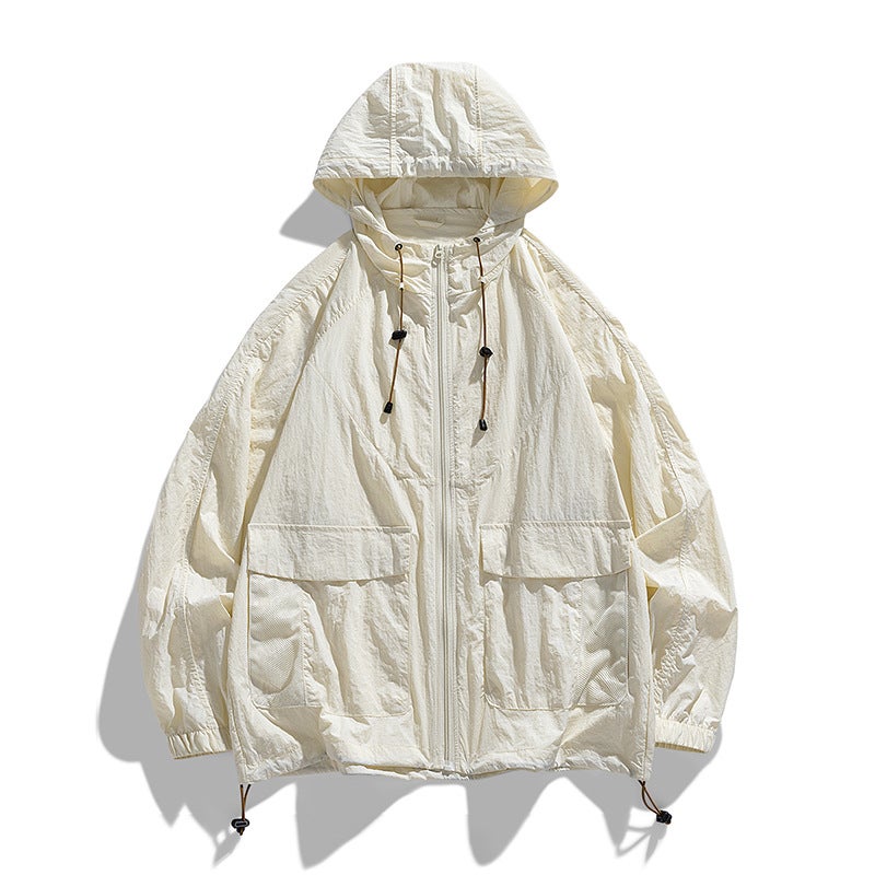 Generic 24 Summer Sports Womens Breathable Fashionable Workwear Outdoor Skin Clothing Ultraviolet Protection Windbreaker Couples Japanese Jacket 2350m white 