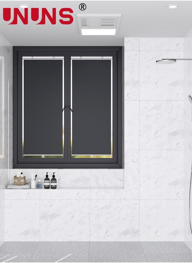 UNUNS - Window Sun Shade,Retractable Balcony Blackout Curtain,Home Use Window Sun Block Bathroom Heat Insulation Blackout Roller Blinds - Image 1