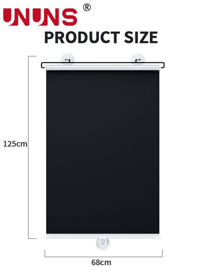 UNUNS - Window Sun Shade,Retractable Balcony Blackout Curtain,Home Use Window Sun Block Bathroom Heat Insulation Blackout Roller Blinds - Image 1