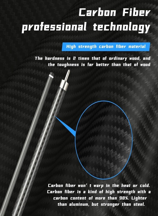 CROWN ME Carbon Fiber Pool Cue Stick 12.5mm Tip Billiard Carbon Fiber cue, Weight 20OZ Cue Stick, 58" Pool Table Sticks - Image 5