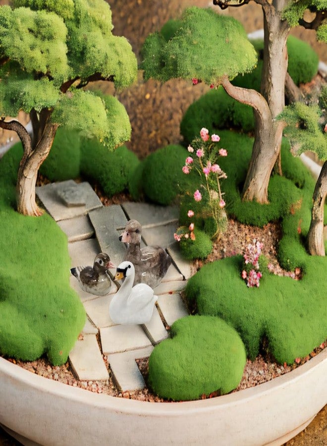 WitnyStore Tiny ¾ Inch White Looking Left Swan Figurine - Miniature Hand Made Ceramic Poultry Birds Domestic Fowls Waterfowl Farm Animals Porcelain Decorative Figure Collectible Figurines Décor Gifts - Image 5