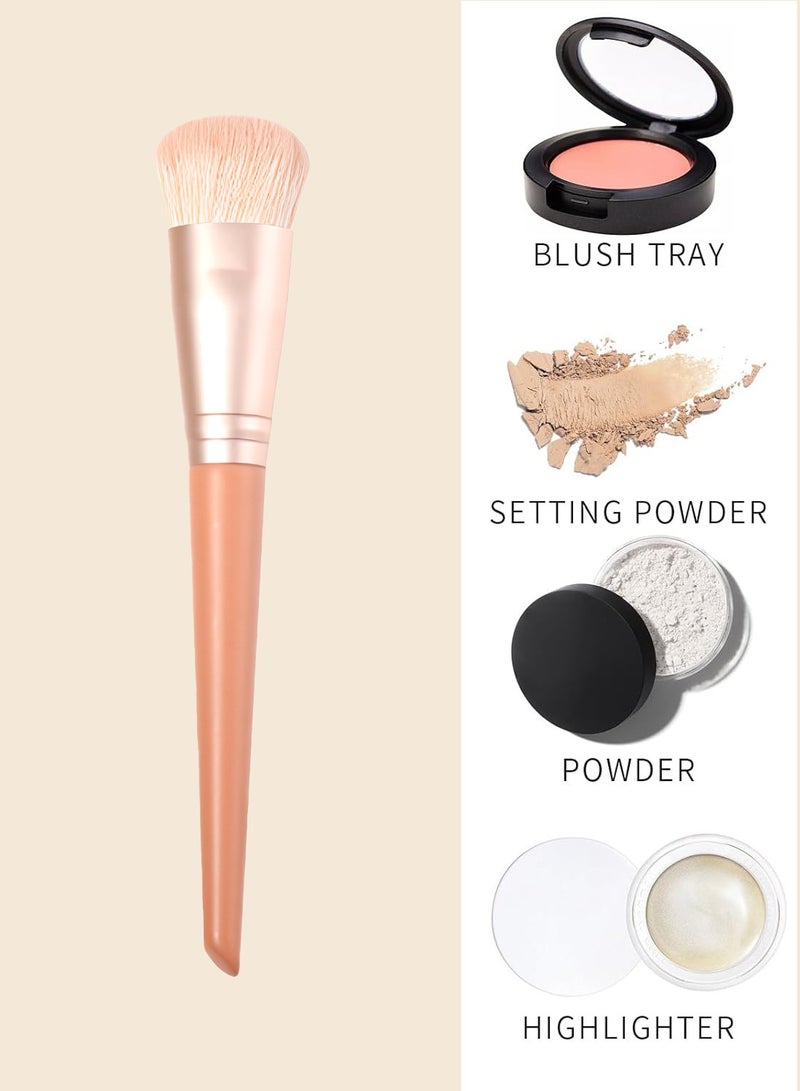 OCHEAL Foundation Brush for Liquid Makeup, Self Tanner Brush Flat Top Kabuki Professional Makeup Brushes Blending Mineral Powder Buffing Stippling Makeup Tools - Image 3