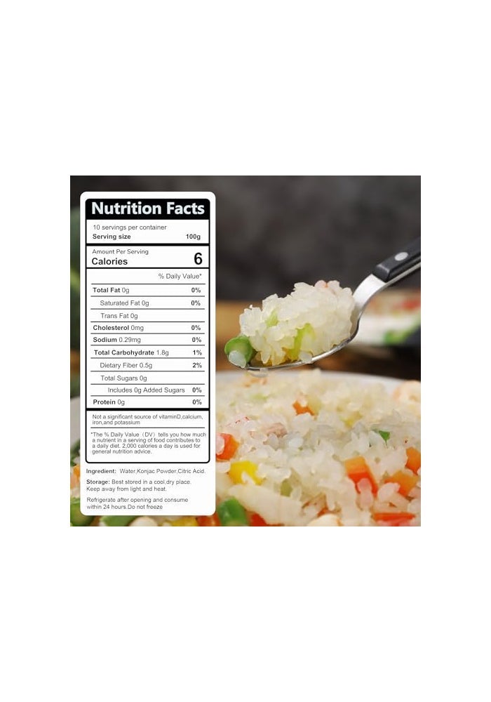Hethstia Shirataki Rice 10 Packs GlutenFree Konjac Rice LowCarb Keto  PaleoFriendly SugarFree Vegan LowCalorie ReadytoEat Healthy Food - Image 5