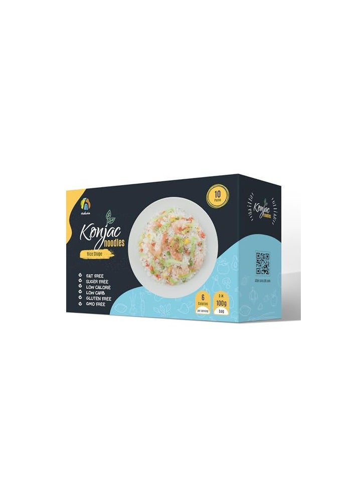 Hethstia Shirataki Rice 10 Packs GlutenFree Konjac Rice LowCarb Keto  PaleoFriendly SugarFree Vegan LowCalorie ReadytoEat Healthy Food - Image 1