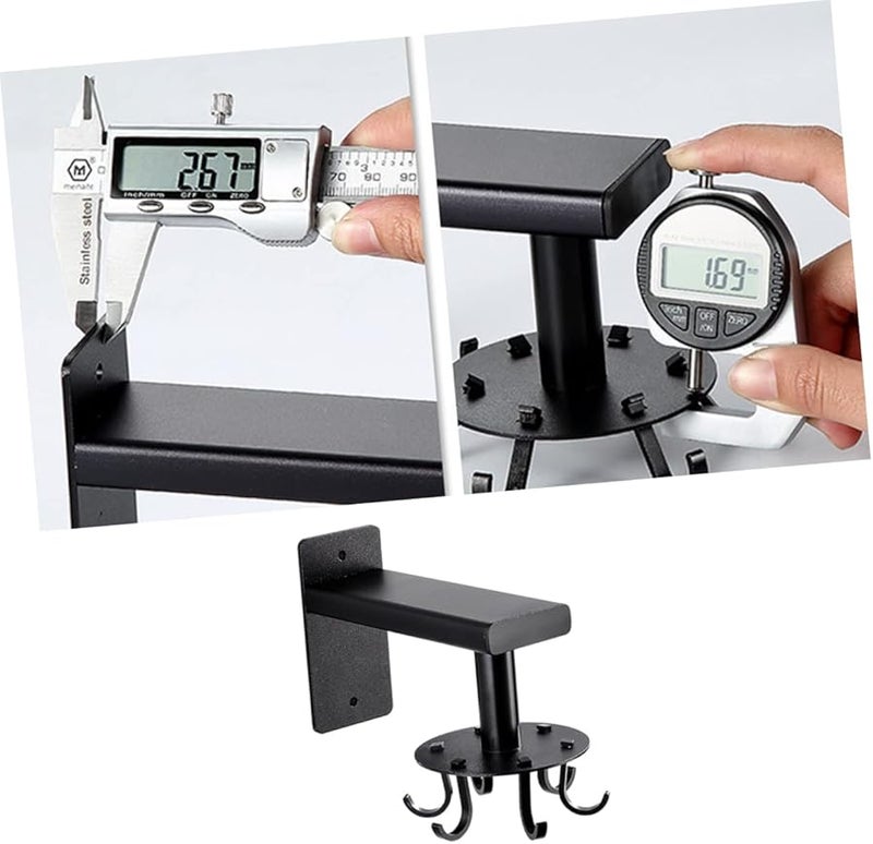 خطافات تعليق من الألومنيوم الأسود لتخزين المطبخ والحمام وتنظيم المساحة - Image 5