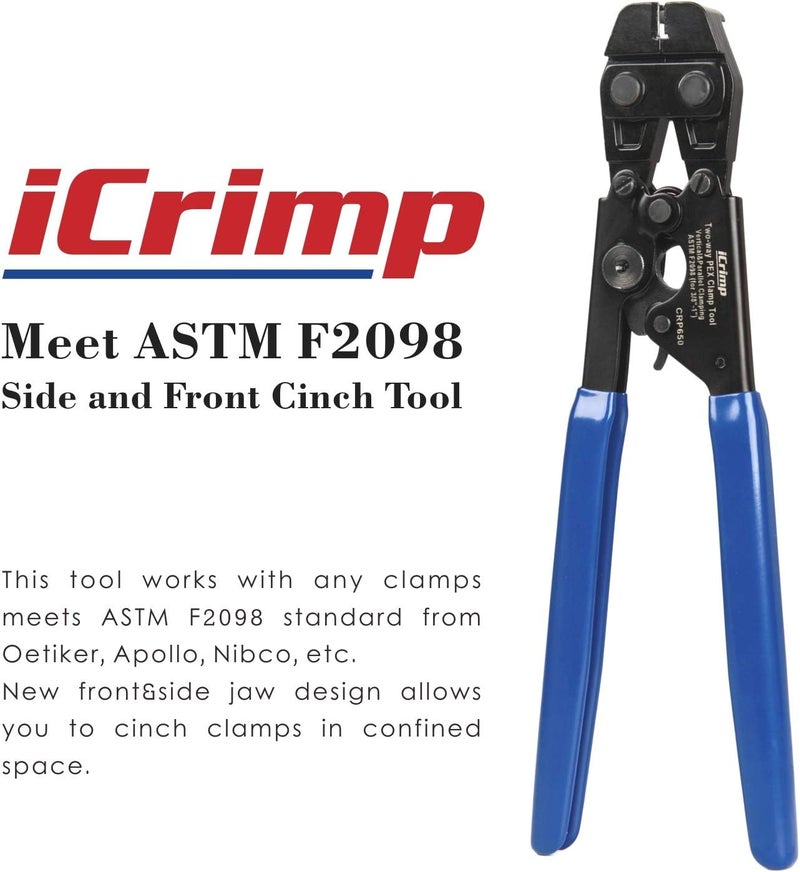 iCRIMP PEX Cinch Tool for Stainless Steel Clamp-Vertical & Parallel Clamping from 3/8-inch to 1-inch -CRP650 - Image 2