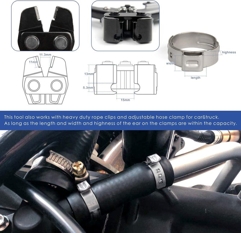 iCRIMP PEX Cinch Tool for Stainless Steel Clamp-Vertical & Parallel Clamping from 3/8-inch to 1-inch -CRP650 - Image 5