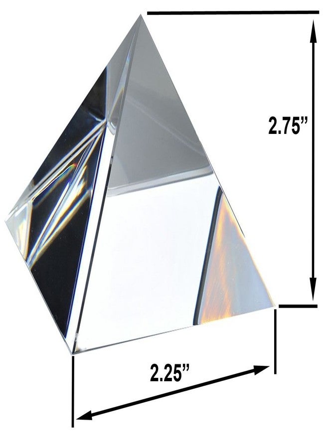 أملونج كريستال هرم أملونج الكريستالي الشفاف 2.3 بوصة مع علبة هدايا - Image 3