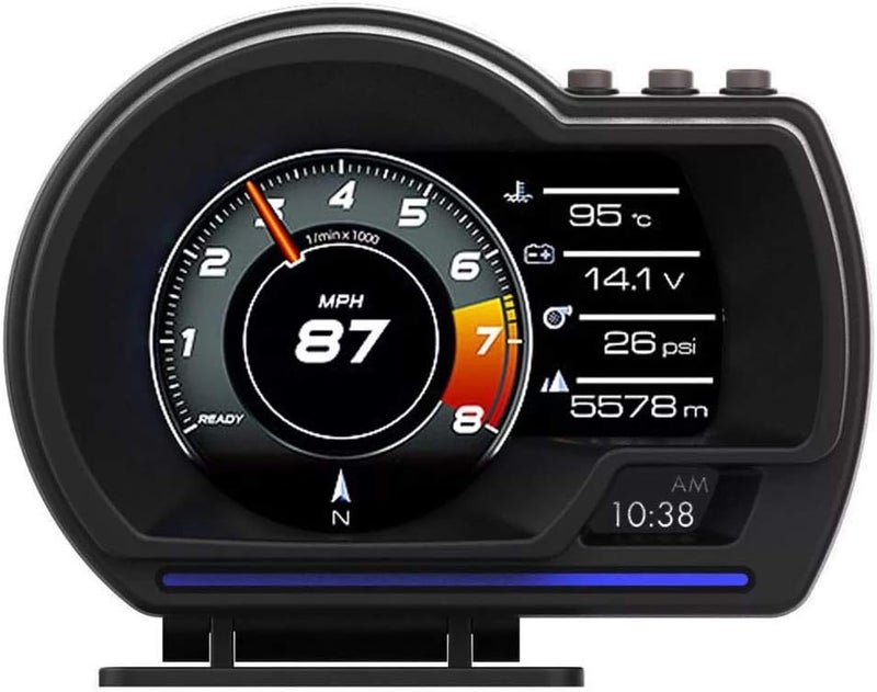 HUD Dual System Head Up Display OBD2 GPS Digital Speedometer - Image 3