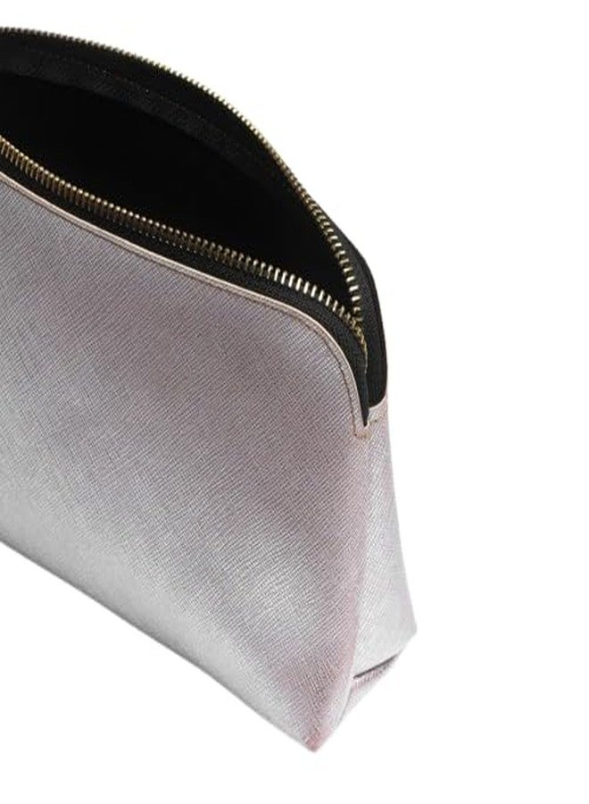 The Messy Corner Personalized Zipper Pouch for Women | Customized Travel Vanity, Toiletry Bag & Makeup Pouch | PU Leather with Name Tag & Charm | Travel Pouch (Rose Gold) - Image 2