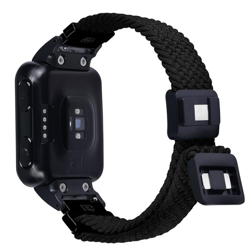 C2D JOY Braided Nylon Strap Compatible with Garmin Forerunner 35/Approach S10 Replacement Watchband Sport Nylon band,Medium(4.3-8.0inch) Black - Image 1