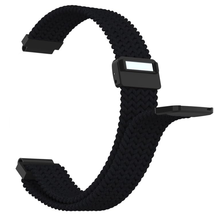 C2D JOY Braided Nylon Strap Compatible with Garmin Forerunner 35/Approach S10 Replacement Watchband Sport Nylon band,Medium(4.3-8.0inch) Black - Image 3