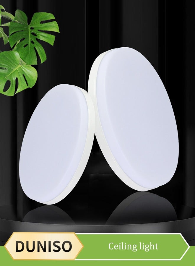 DUNISO LED Ceiling Light,Flush Mount Circular Ceiling Light,6500K, 24W, Moisture Proof, Energy Saving, Easy To Clean, Suitable For Bedroom, Kitchen, Dining Room, Living Room, 180cm  - Image 1