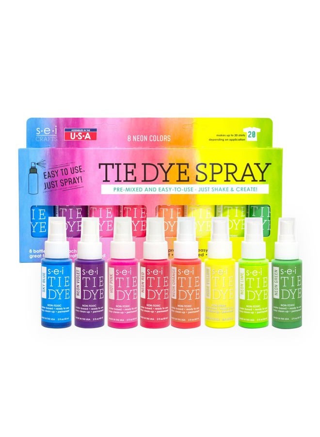 SEI S.E.I. Neon Tie Dye Kit, Fabric Spray Dye, 8 Colors - Image 1