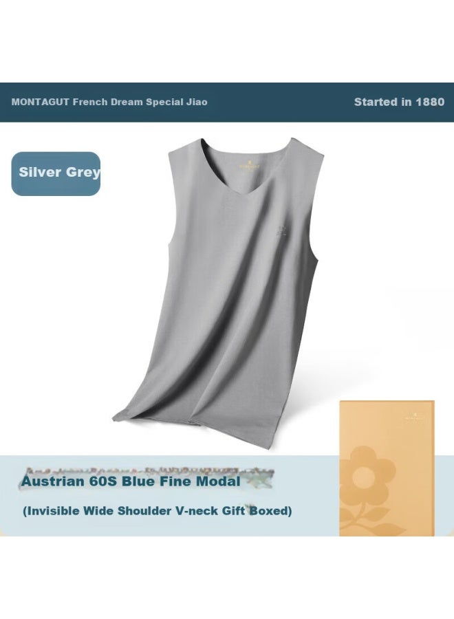 Montagut Dreamgirl Modal Seamless Men's Tank Top Thin Sleeveless Undershirt Slim Fit Sports Crossbar Vest Sweatshirt Summer - Image 1