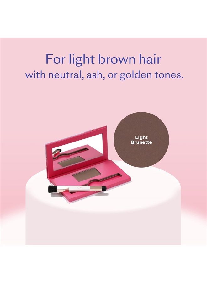 esalon Hair Root Touch Up Powder, Conceal & Cover (Light Brunette) - Hairline Powder for Women - Scalp Concealer & Filler for Thinning & Gray Hair Coverage - Creates Thicker & Fuller-Looking Hair - Image 3