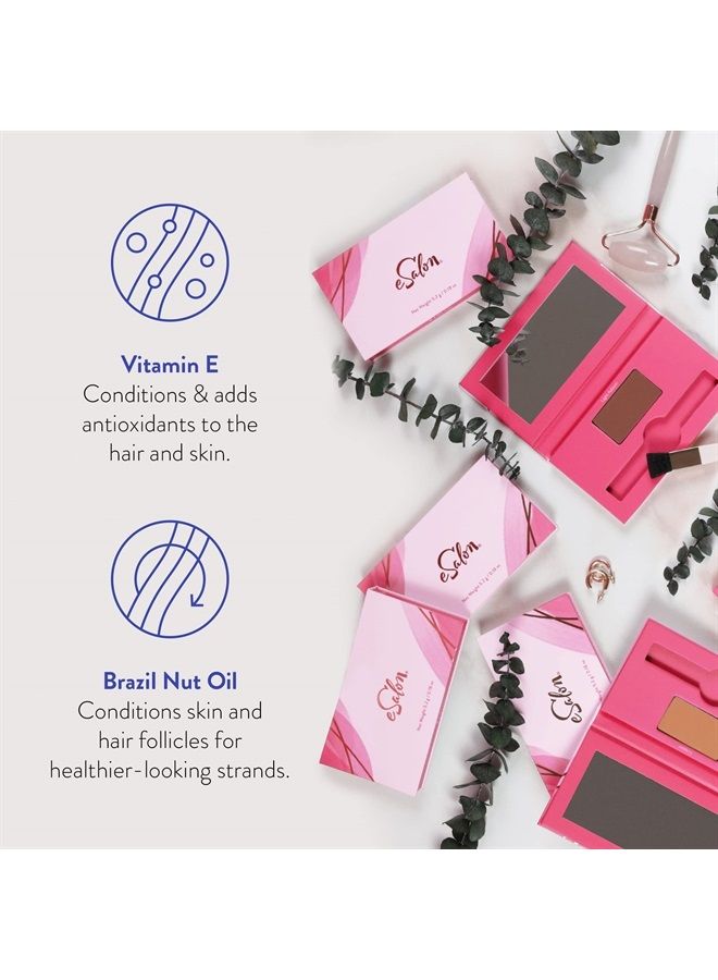 esalon Hair Root Touch Up Powder, Conceal & Cover (Light Brunette) - Hairline Powder for Women - Scalp Concealer & Filler for Thinning & Gray Hair Coverage - Creates Thicker & Fuller-Looking Hair - Image 4