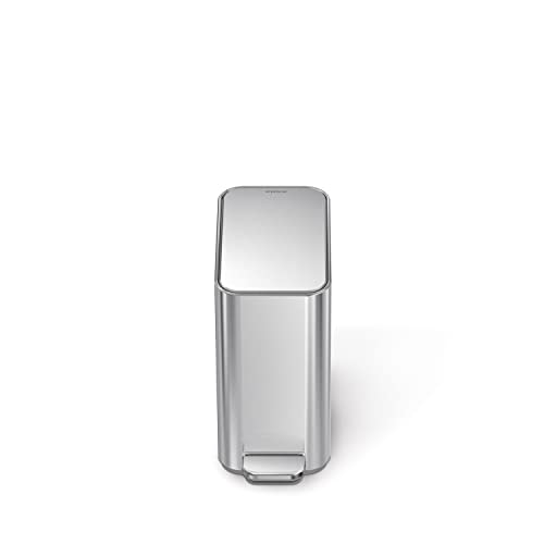 simplehuman Small Bathroom Trash Can with Lid, Stainless Steel Waste Basket, 5 Liter / 1.3 Gallon, Brushed - Image 5
