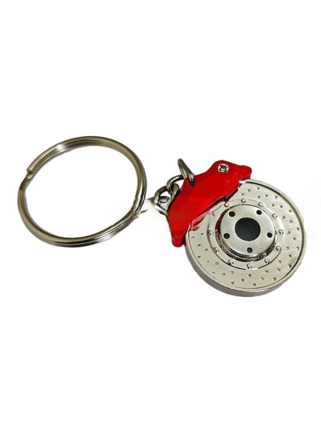 Alayjah Brake Disc & Caliber Keychain, Premium Metal Brake Rotor Design, Automotive Key Ring Accessory, Durable Car Lover Gift 11800006 - Image 1
