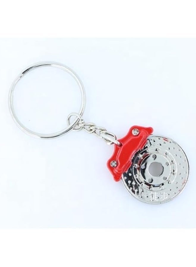Alayjah Brake Disc & Caliber Keychain, Premium Metal Brake Rotor Design, Automotive Key Ring Accessory, Durable Car Lover Gift 11800006 - Image 5