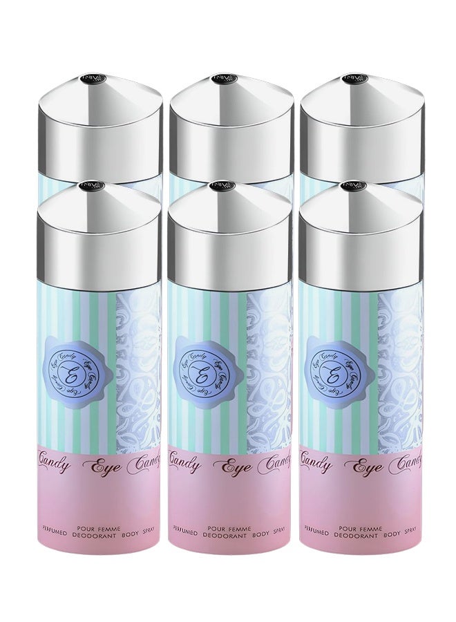 PRIVE 6 Pieces Candy Eye Deodorant Body Spray For Women 175ml - Image 1