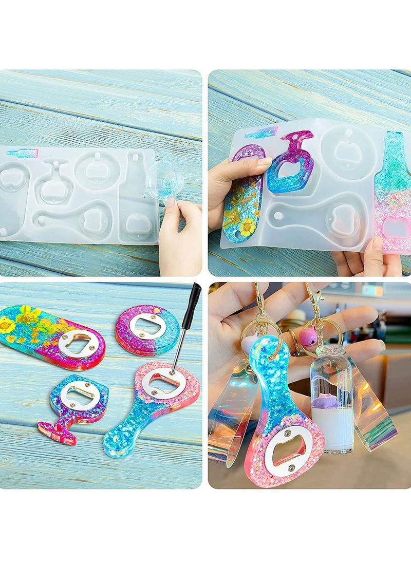 Y&D Bottle Opener Resin Molds Kit, Drink Silicone for Epoxy, Jewelry Casting Corkscrew, DIY Crafts Making Durable and Reusable Flexibility Tear Resistance  - Image 1