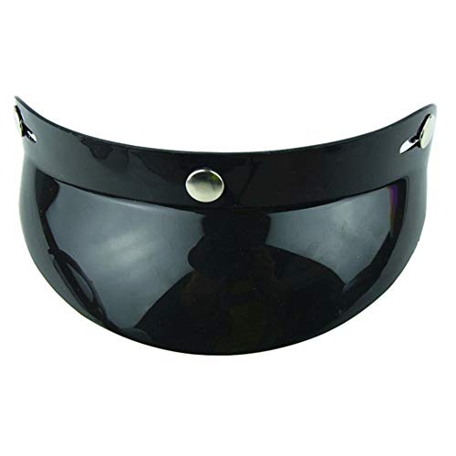 VCOROS Helmet Peak Shield Open Face Retro Motorcycle Helmet Sun Shade Protector Black Shield（Black - Image 5