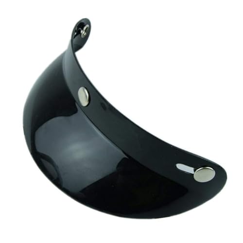 VCOROS Helmet Peak Shield Open Face Retro Motorcycle Helmet Sun Shade Protector Black Shield（Black - Image 1