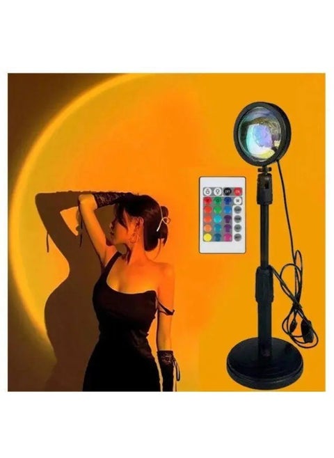 Sunset Projection Lamp with 180° Rotating Detachable Head – Warm Ambient  Night Light for Home Décor & Photography