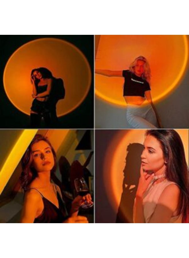 null - Sunset Projection Lamp with 180° Rotating Detachable Head – Warm Ambient  Night Light for Home Décor & Photography - Image 1