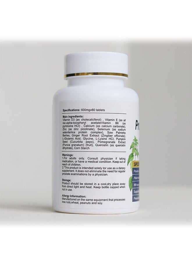 Wins Town - Prostate Tablet, Saw Palmetto Prostate Health Supplements for Men, Bladder & Urinary Relief, 60 Tablets - Image 1
