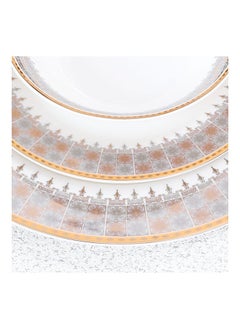 DANUBE HOME Charlotte 32 Piece New Bone China Dinner Set Serve 6 New Bone China Modern Houseware Dinner Set L37.5x27.5xH 28.5 cm Gold  - Image 5