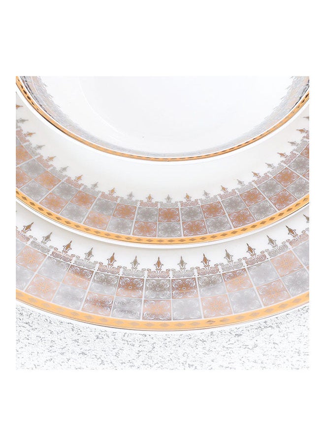 DANUBE HOME Charlotte 32 Piece New Bone China Dinner Set Serve 6 New Bone China Modern Houseware Dinner Set L37.5x27.5xH 28.5 cm Gold  - Image 5