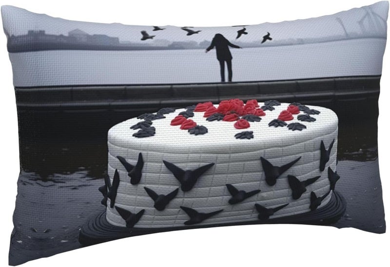 Unique and Stylish Pillow Cases - with Full-Sided Double-Sided Print, Perfect for Home Decor and Gifting Cake Sculpture Pattern 12"x20" - Image 2