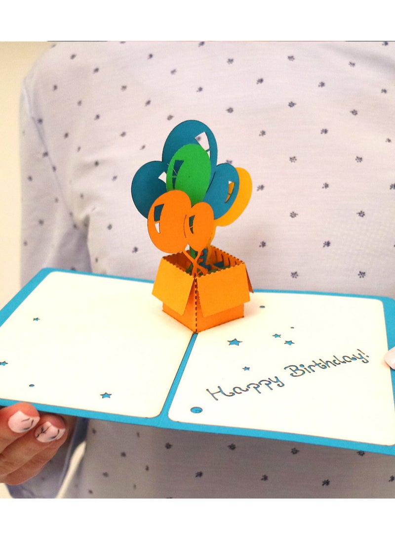 Wow Cards Popup Birthday Greeting Card with Balloons in a Box - Image 1
