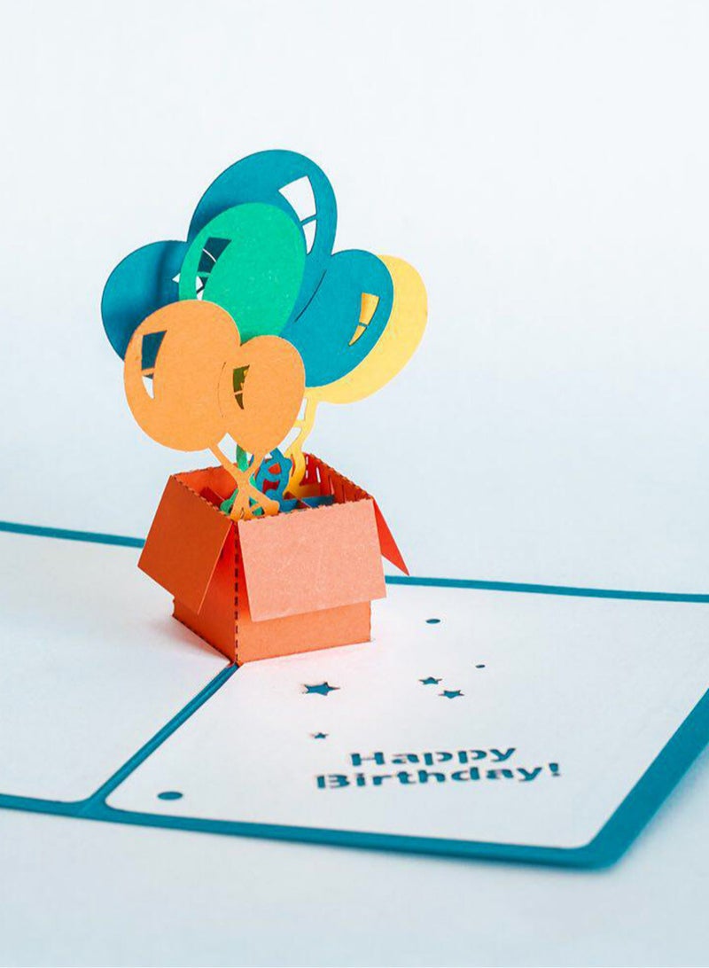 Wow Cards Popup Birthday Greeting Card with Balloons in a Box - Image 2