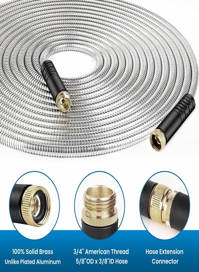 Tocebe Garden Hose, Water Hose with 10 Function Nozzle, Garden Hose Metal with Leak-proof Connectors, Kink-Free & Ultra Flexible, Rust/Pet/Puncture Proof (50 FT) - Image 3