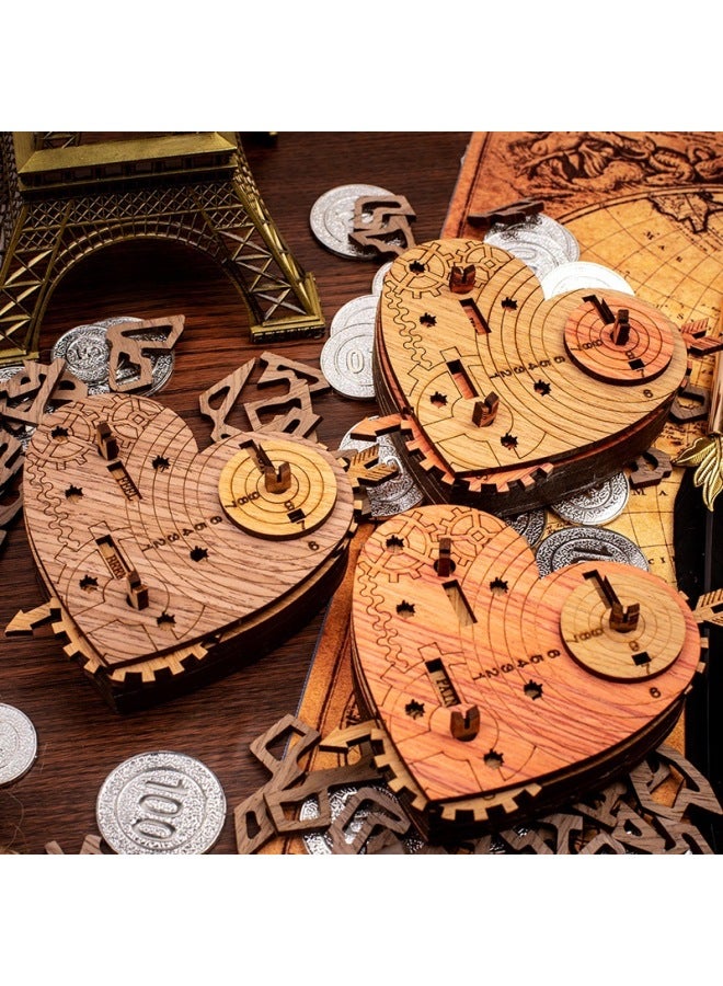 لغز أحجية Cupid Love Box وألغاز خشبية سريعة الشحن رائجة البيع - اللون: رمادي أسود لون الجوز (حجم كبير) يمكنك صنعه بنفسك - Image 3